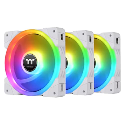 Thermaltake SWAFAN EX14 140mm White RGB 81.6 CFM 3-Pack image