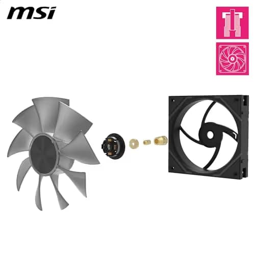 MSI MPG EZ120 120mm Addressable RGB PWM 73.82 CFM White 3-Pack image