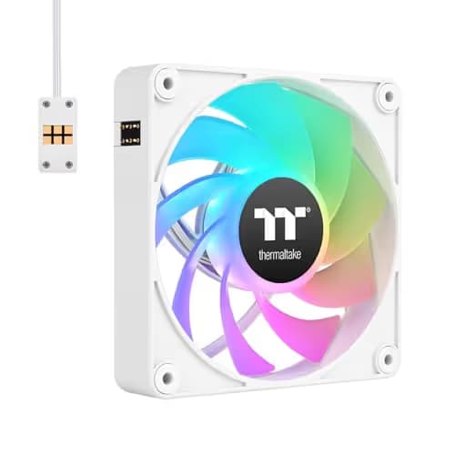 Thermaltake CT120 EX 120mm White Reverse ARGB Sync PWM 65.82 CFM 3-Pack image
