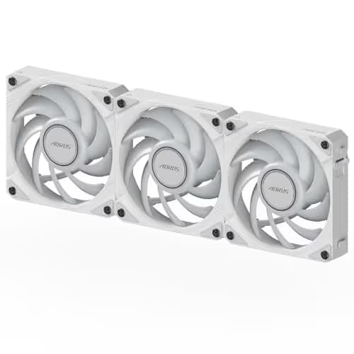 Gigabyte AORUS EZ CHAIN FAN 120mm White PWM ARGB 60 CFM 3-Pack image
