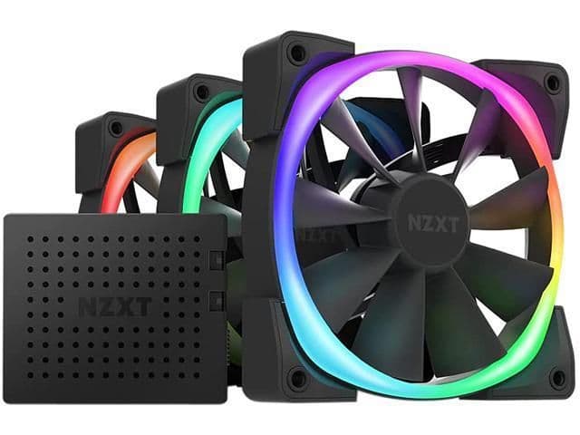 NZXT AER RGB 2 120mm RGB PWM 52.44 CFM Black 3-Pack image