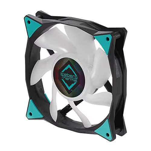 Iceberg Thermal IceGALE 120mm Black / Teal ARGB PWM 94 CFM 3-Pack image