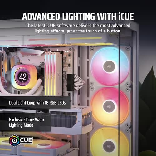 Corsair iCUE LINK LX140-R 140mm White RGB PWM 90 CFM 2-Pack image