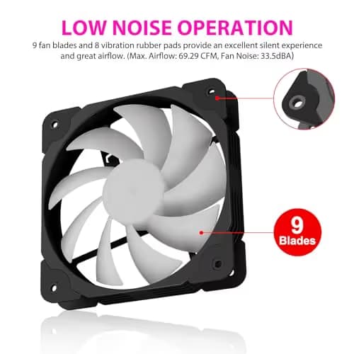 Vetroo SA-140 140mm Black PWM RGB 1-Pack image