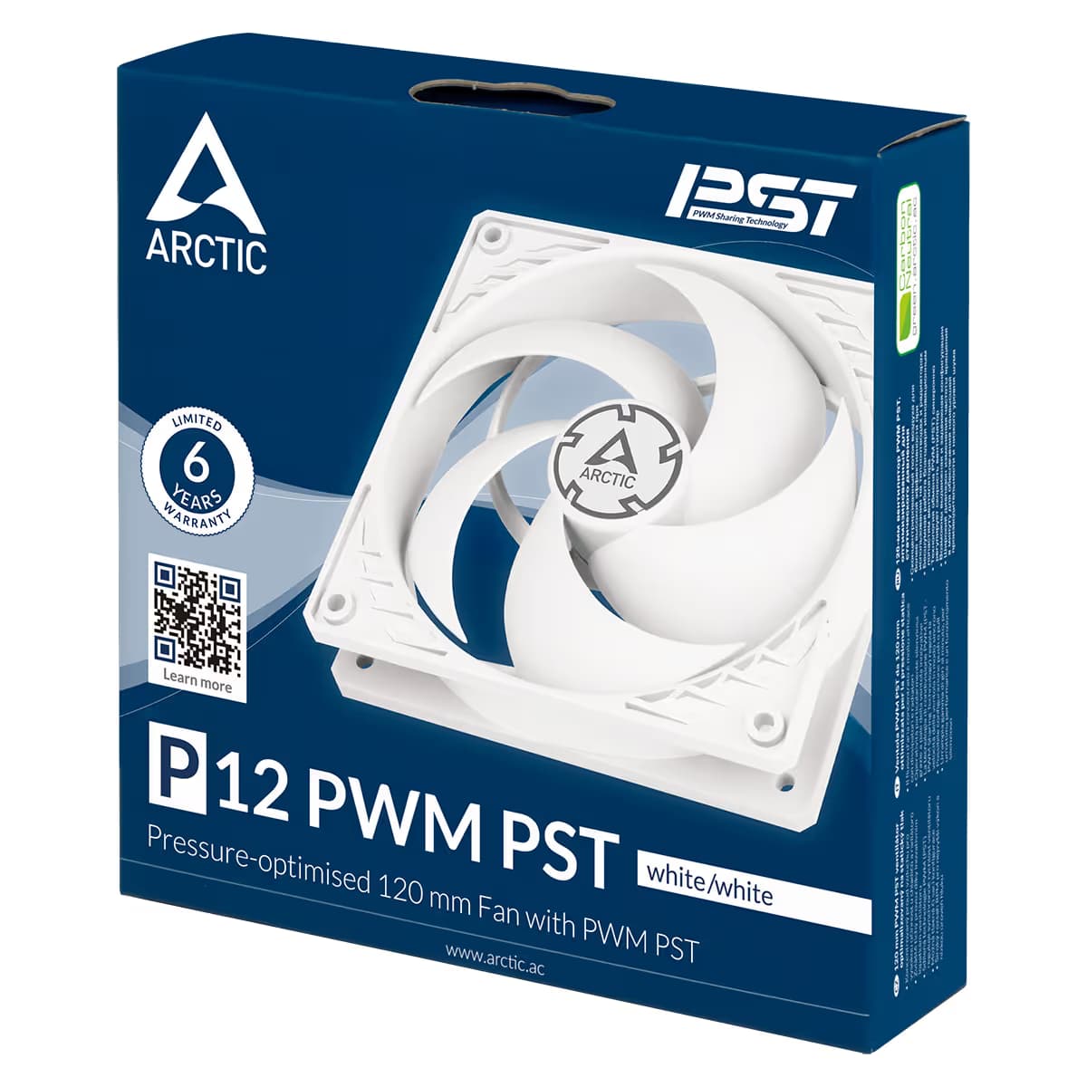 ARCTIC P12 120mm White / Transparent PWM image