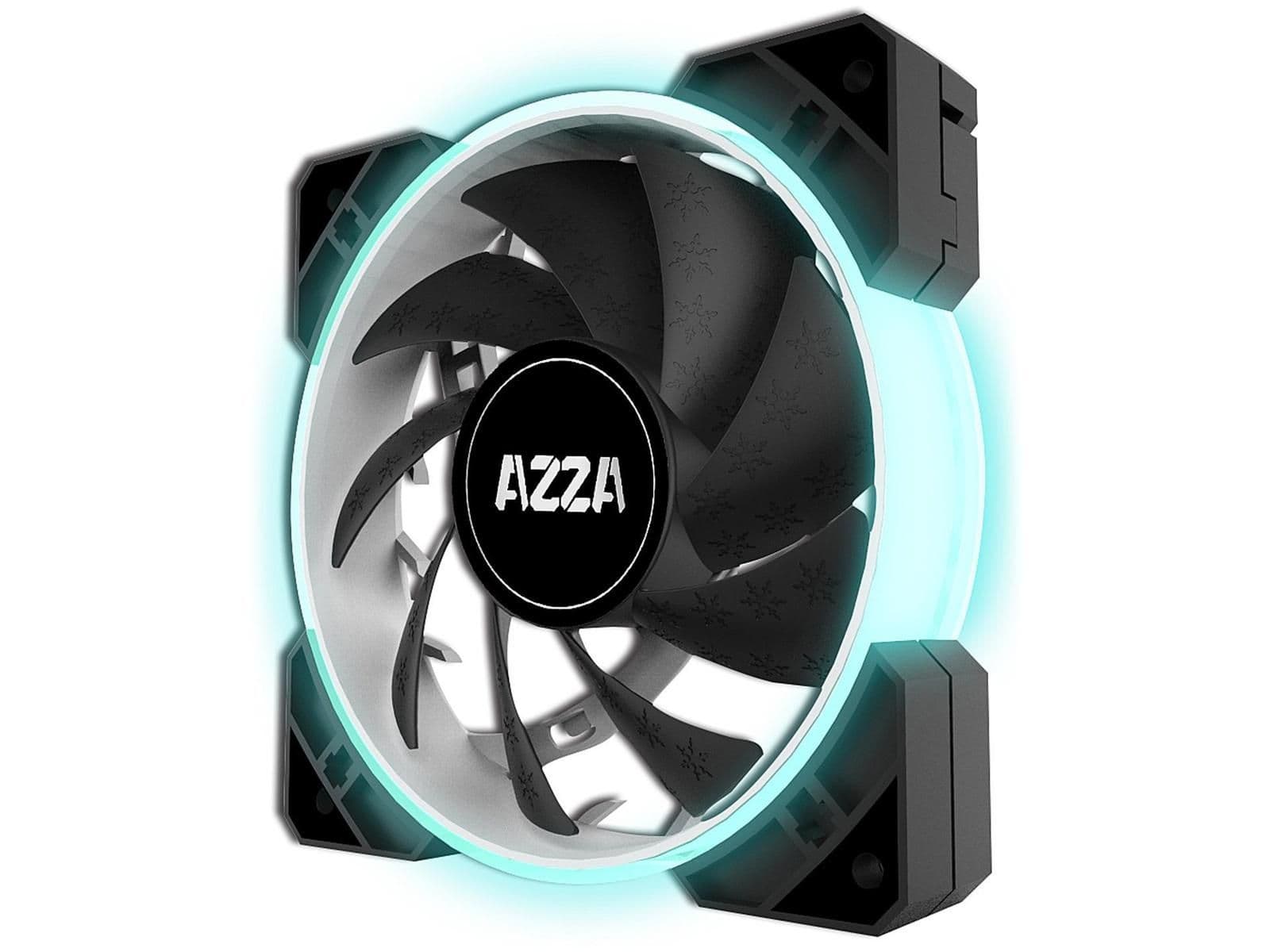 Azza Hurricane 120mm Black RGB PWM 56.12 CFM 6-Pack image