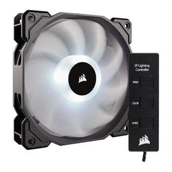 Corsair SP120 120mm RGB PWM High Performance 52 CFM White / Black 1-Pack image