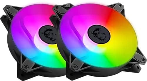 MSI MPG F120 ARGB 120mm Black ARGB PWM 50.79 CFM 2-Pack image