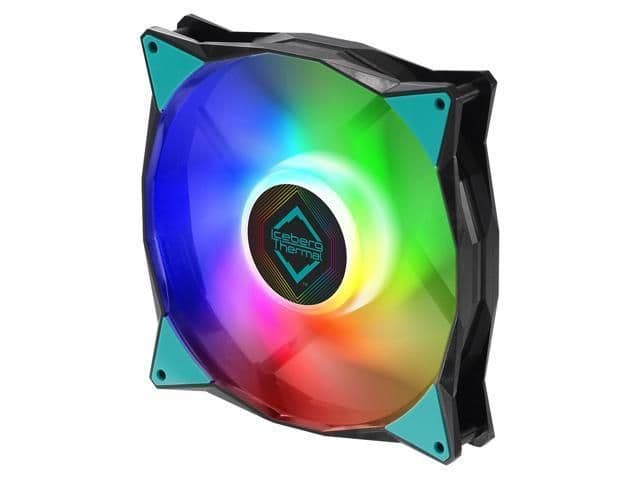 Iceberg Thermal IceGALE 140mm Black / Teal ARGB PWM 96 CFM 1-Pack main image