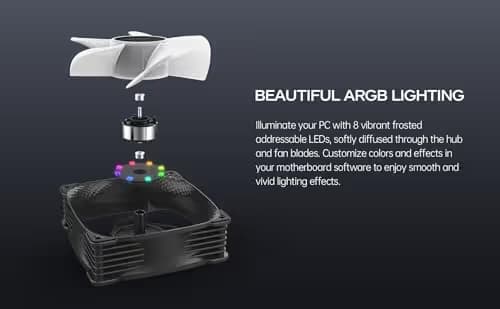 Geometric Future Squama 3805 120mm Black Addressable RGB PWM 115 CFM 1-Pack image