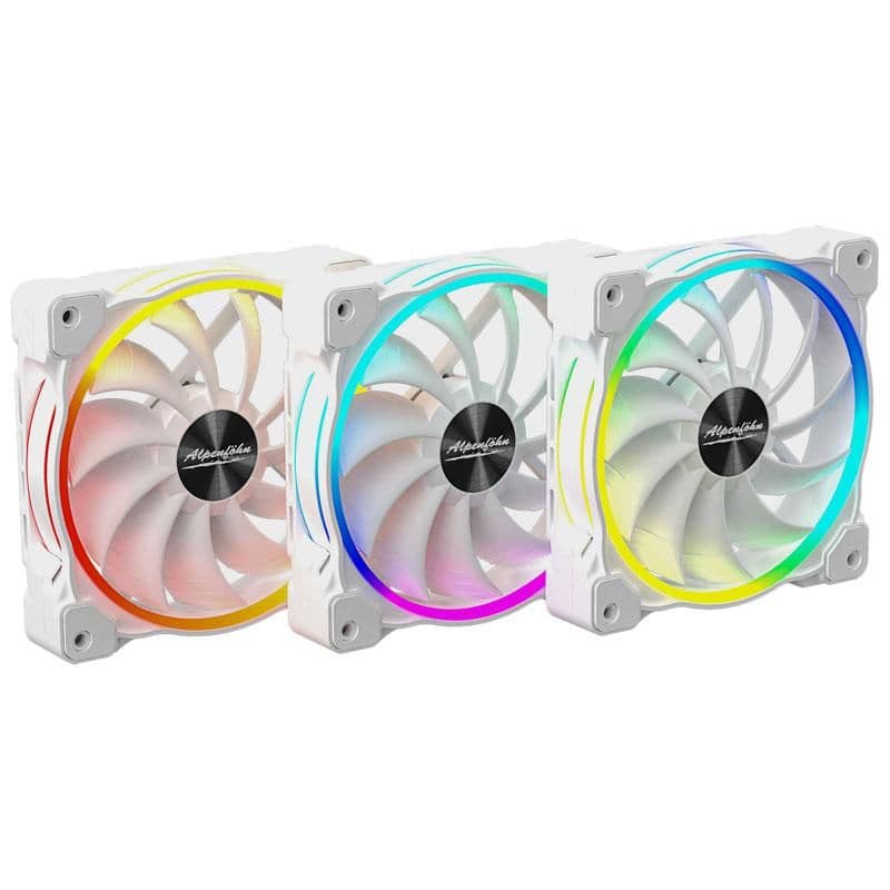 Alpenföhn Wing Boost 120mm White Addressable RGB PWM 54.5 CFM 3-Pack image