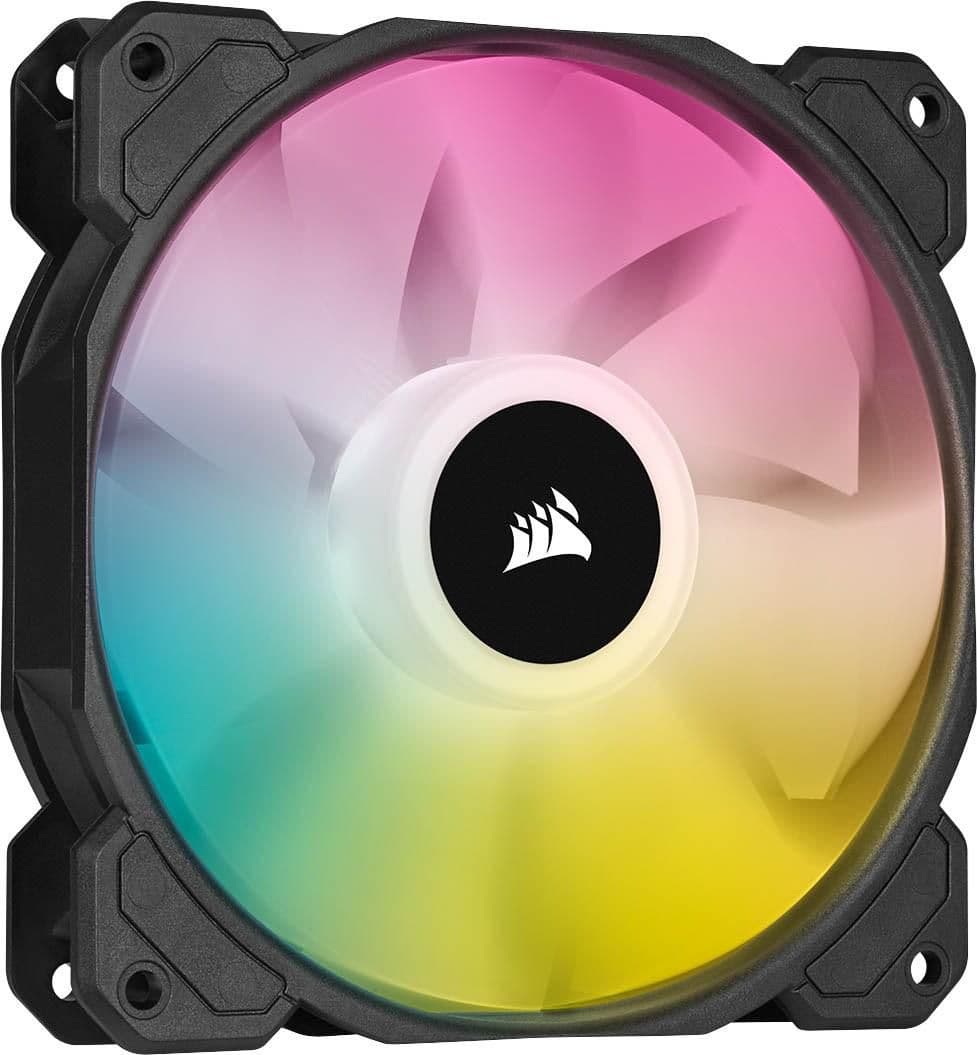 Corsair iCUE SP120 RGB ELITE 120mm Black PWM Addressable RGB 47.7 CFM 1-Pack image