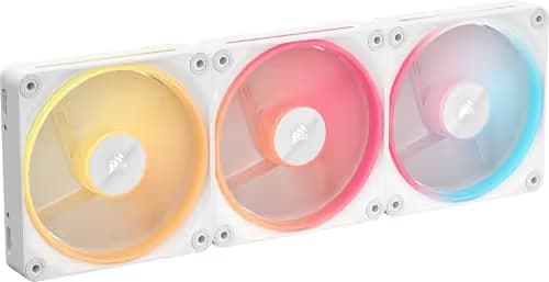 Corsair iCUE LINK LX120-R 120mm White RGB PWM Reverse Fan 3-Pack image