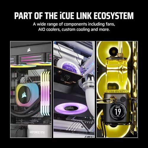 Corsair iCUE LINK LX120-R 120mm White RGB PWM Reverse Fan 3-Pack image