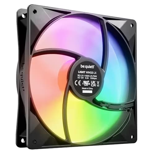 be quiet! Light Wings LX 140mm Black Addressable RGB PWM 75.5 CFM image