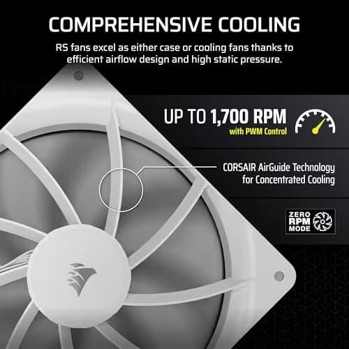 Corsair RS140 140mm White PWM 95.5 CFM image