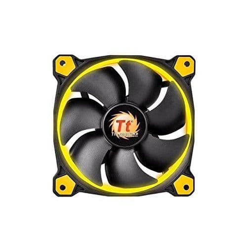 Thermaltake Riing 140mm Black / Yellow 51.15 CFM Yellow LED 1-Pack main image
