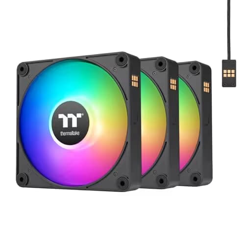 Thermaltake CT120 EX Reverse ARGB Sync 120mm Black PWM 65.82 CFM 3-Pack image