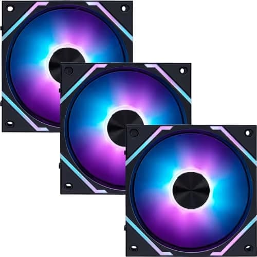 MSI MPG EZ120 120mm Black 73.82 CFM PWM Addressable RGB 3-Pack main image