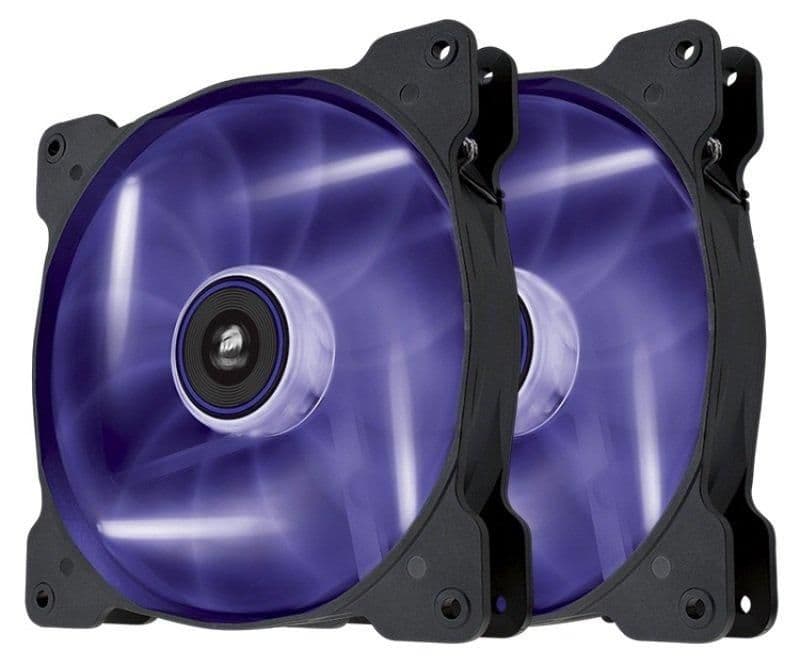 Corsair SP140 140mm Purple LED 49.49 CFM Black / Purple 2-Pack image