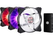 Cooler Master MasterFan Pro Air Pressure 120mm Black RGB PWM 35 CFM 3-Pack main image