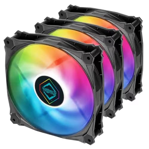 Iceberg Thermal IceGALE Lightning 120mm Black ARGB PWM 76.74 CFM 3-Pack image