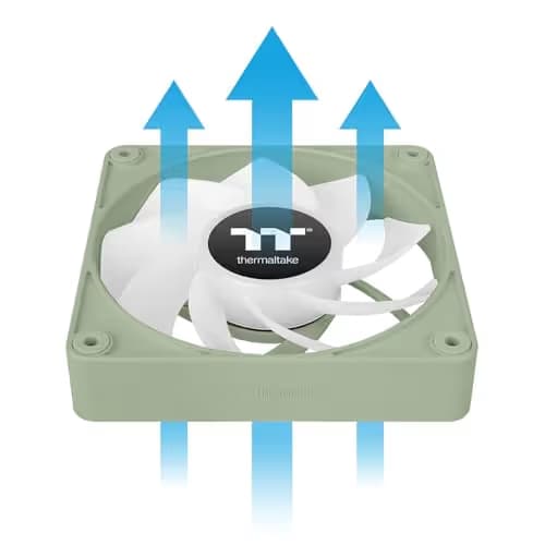 Thermaltake CT120 EX Reverse 120mm Green ARGB Sync PWM 65.82 CFM 3-Pack image