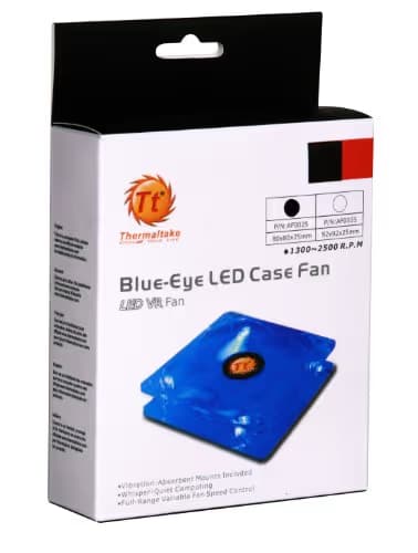 Thermaltake Blue-Eye 80mm Transparent Blue LED 32.92 CFM 1-Pack image