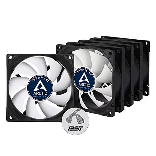 ARCTIC F8 80mm Black / White PWM PST 31 CFM 5-Pack main image
