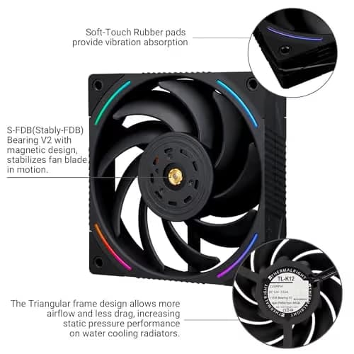 Thermalright TL-K12 120mm Black PWM 69 CFM image
