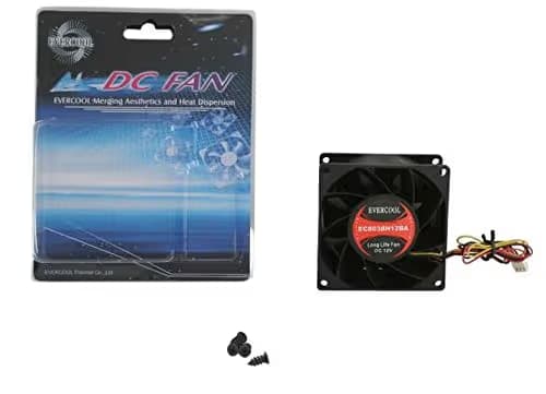 Evercool EC-8038 80mm Black 67.09 CFM 1-Pack image