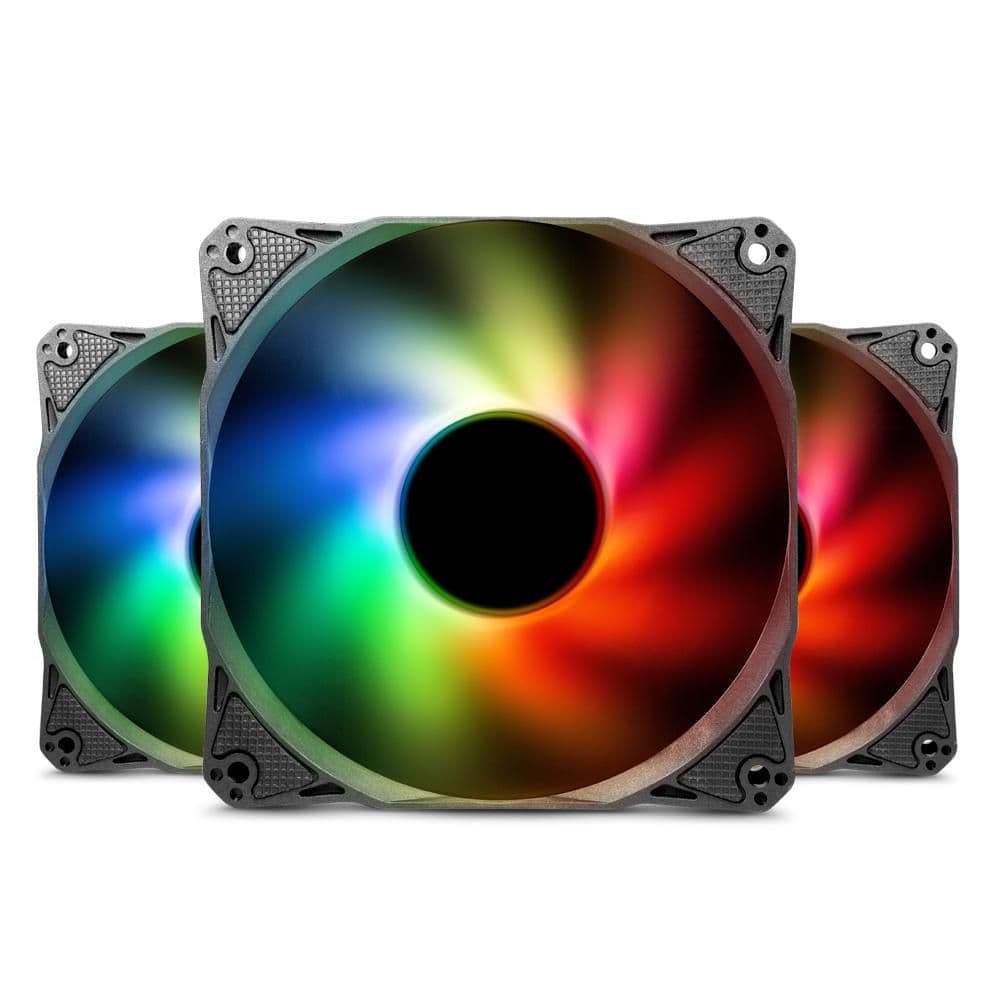 Anidees AI Prismatic 120mm Black RGB 39.7 CFM 3-Pack main image