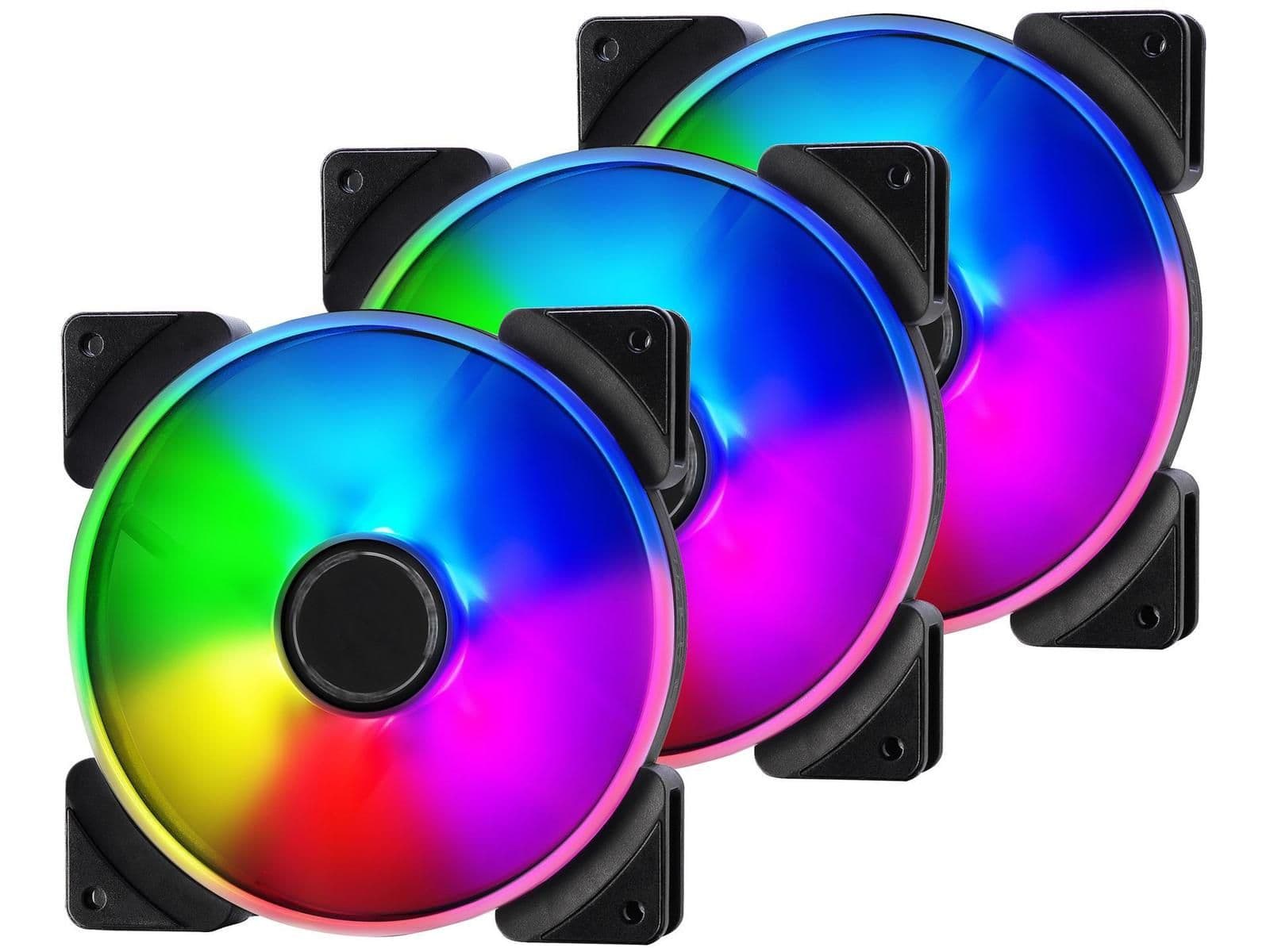 Fractal Design Prisma AL 140mm White / Black Addressable RGB 63.33 CFM 3-Pack image