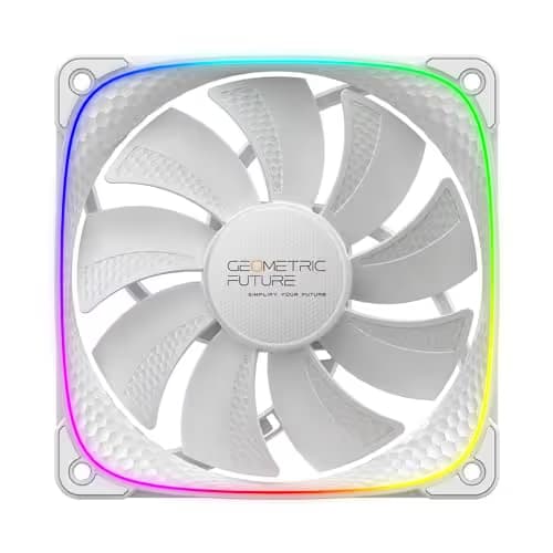 Geometric Future Squama 2503 140mm White Addressable RGB PWM 91.15 CFM 1-Pack image