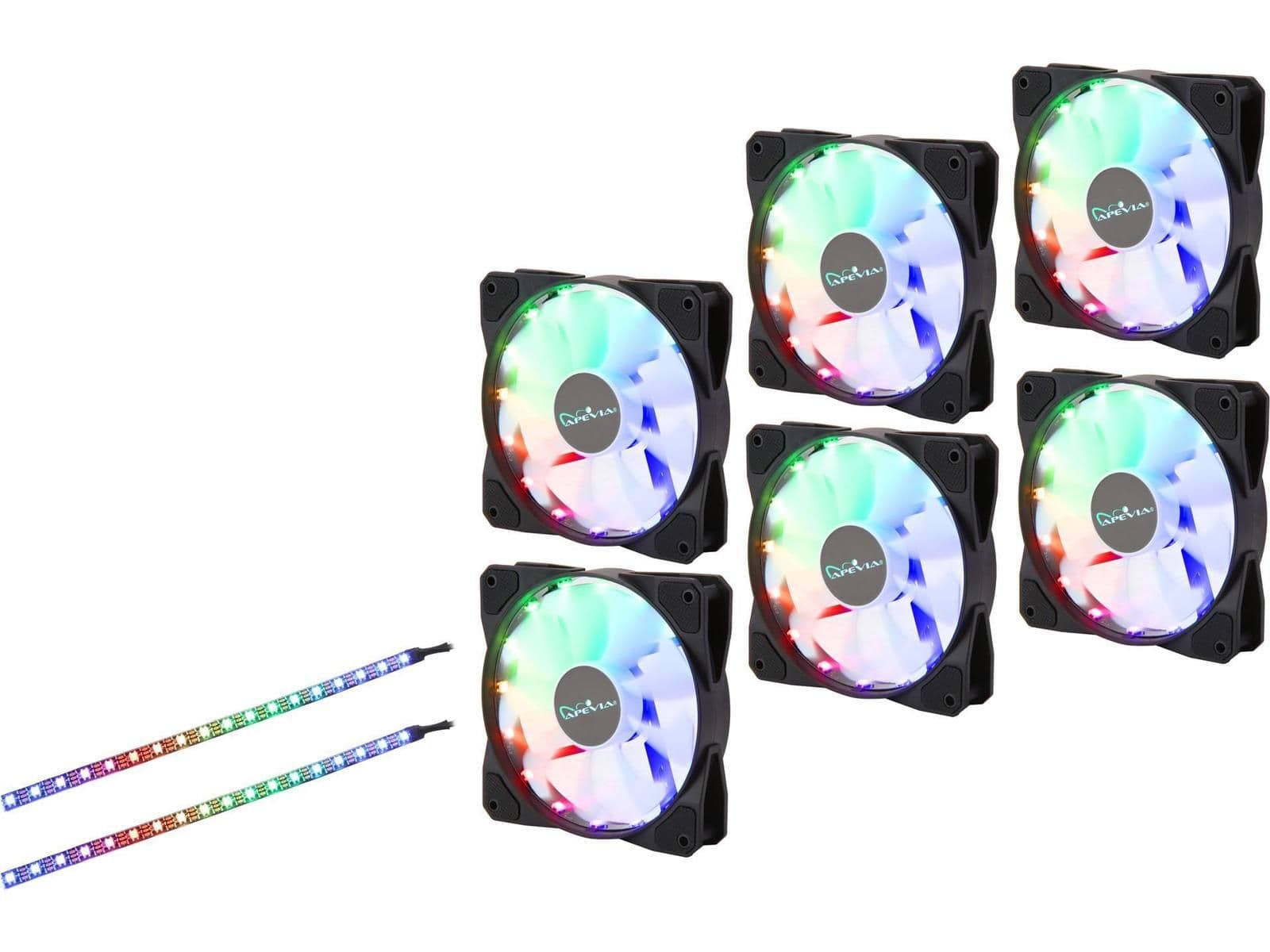 Apevia FrostBlade 120mm Black RGB 6-Pack main image