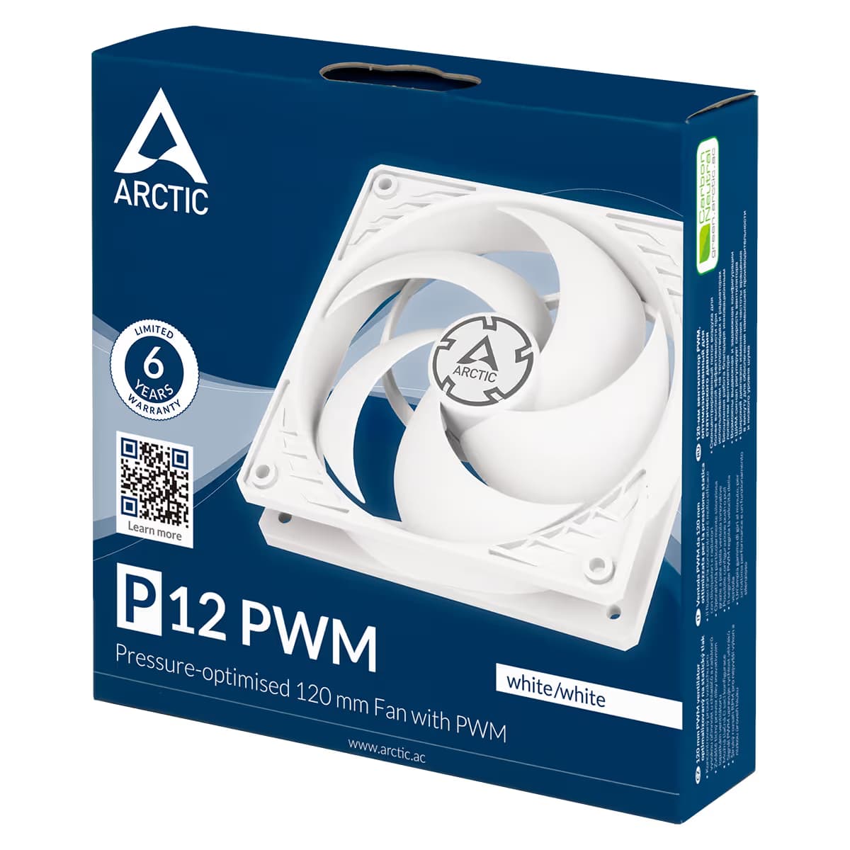 ARCTIC P12 120mm White PWM image