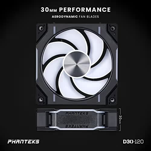 Phanteks D30-120 120mm Black PWM RGB Reversed image