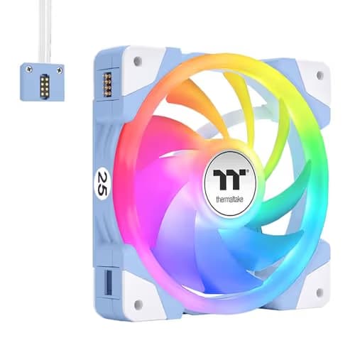 Thermaltake SWAFAN EX12 120mm Blue / White Addressable RGB PWM 57.11 CFM 3-Pack image