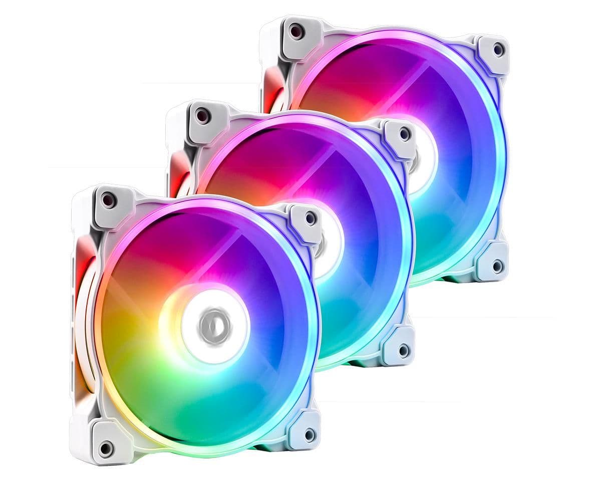 ID-COOLING ZF-12025-ARGB-TRIO-SNOW 120mm White PWM ARGB 3-Pack main image