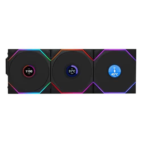 Lian Li UNI FAN TL LCD Wireless 120mm Black Addressable RGB PWM 3-Pack main image