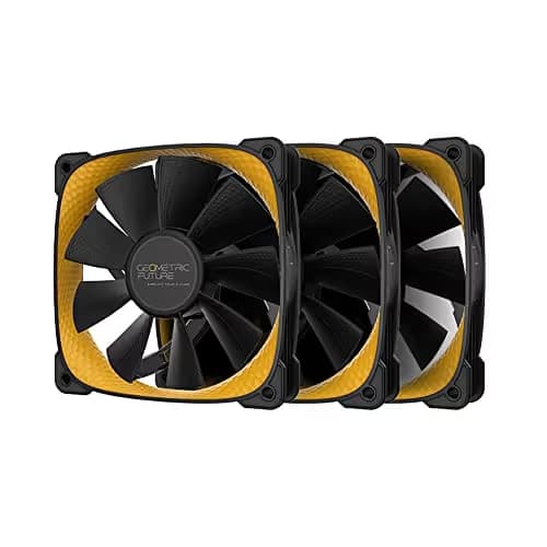 Geometric Future Squama 2505 120mm Yellow / Black PWM 91.3 CFM 3-Pack image