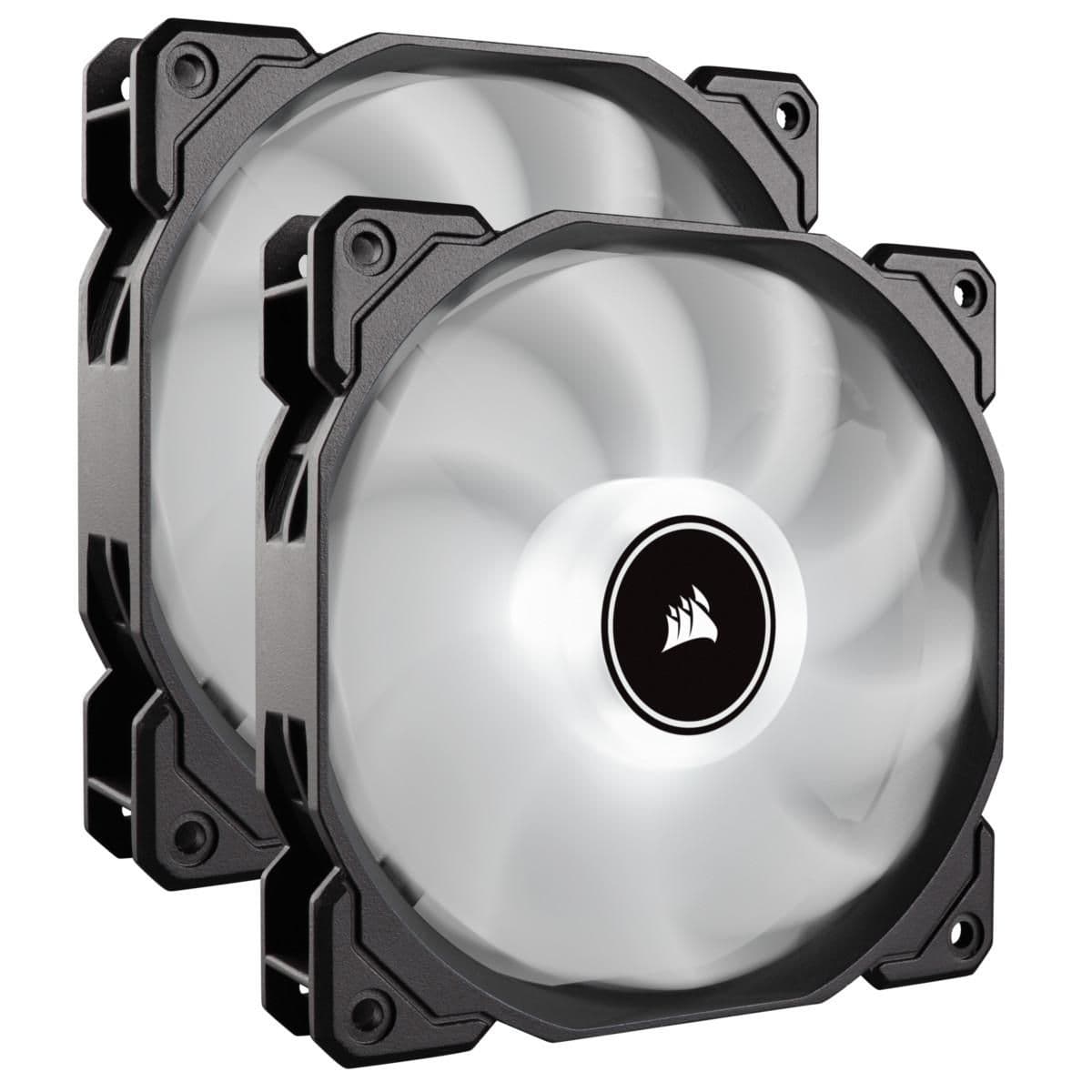 Corsair AF140 (2018) 140mm Black/White White LED 62 CFM 2-Pack image