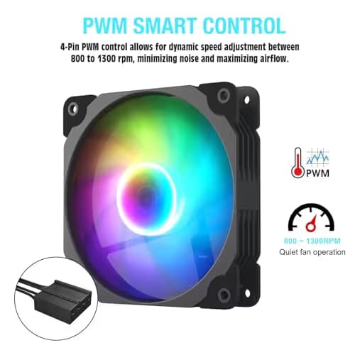 Vetroo ARGB120 120mm Black PWM ARGB image