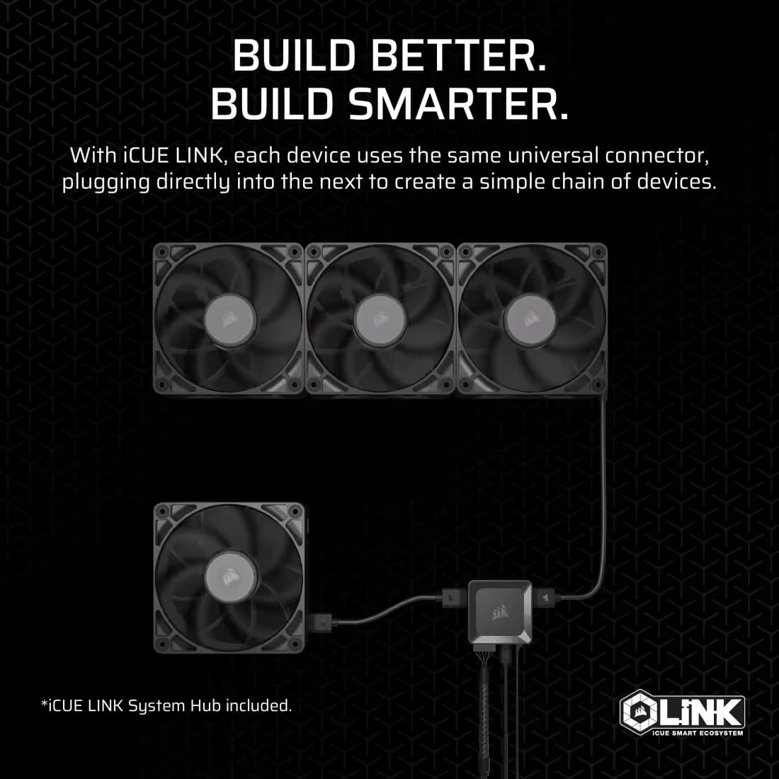Corsair iCUE LINK RX140 MAX 140mm Black PWM 2-Pack image