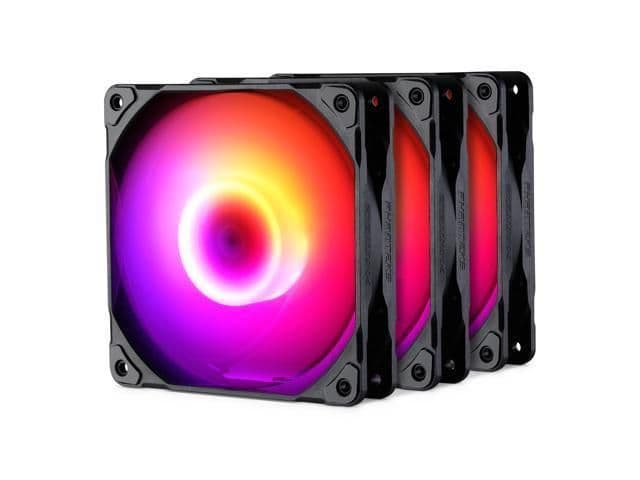 Phanteks M25-120 120mm Black PWM D-RGB 84.26 CFM 3-Pack image