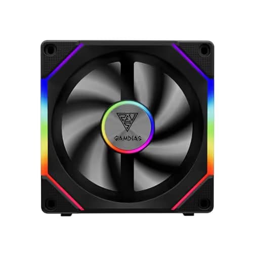 GAMDIAS AEOLUS P2 120mm Black Addressable RGB PWM 74.97 CFM main image