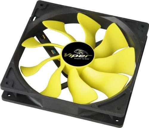 Akasa Viper 140mm Black / Yellow PWM 110.61 CFM 1-Pack main image