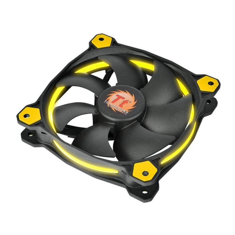 Thermaltake Riing 40.6 CFM 120mm Black/Yellow Yellow LED 1-Pack image