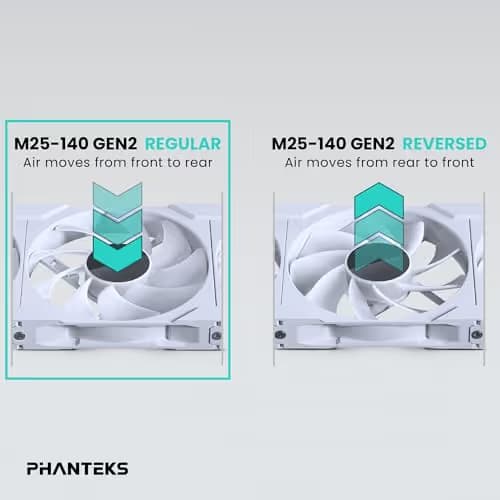 Phanteks M25G2-140 140mm White D-RGB PWM 101.78 CFM 3-Pack image