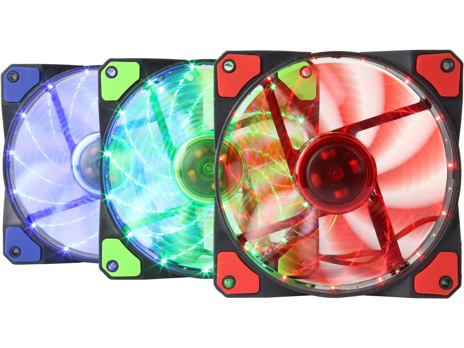 Apevia AF312L-SMC 120mm Black/Multicolor Multicolor LED 3-Pack image